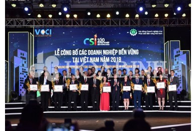 Hòa Bình nhận giải thưởng Doanh nghiệp Bền vững năm 2018